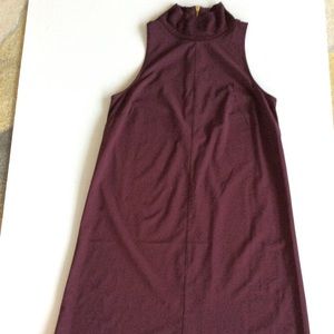 Athleta burgundy mock neck dress